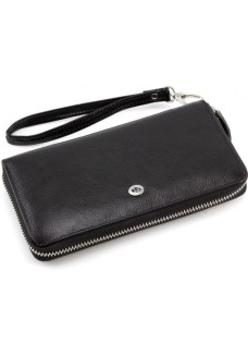 Клатч- портмоне на блискавки шкіряний ST Leather (B138-3) 98105 Чорний
