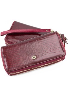 Шкіряний жіночий гаманець ST Leather (S5001A) 98245 Бордовий