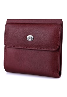 Жіночий шкіряний гаманець ST Leather (ST209) 98413 Бордовий