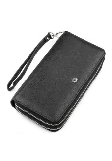 Чоловічий гаманець натуральна шкіра ST Leather (ST127) 98325 Чорний