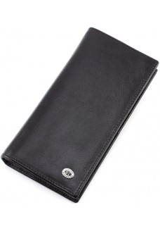 Чоловічий гаманець шкіряний ST Leather (ST152) 98376 Чорний