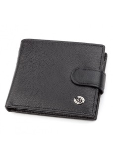 Чоловічий гаманець з натуралной шкіри ST Leather (ST103) 98305 Чорний