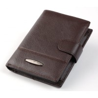 Мужской кожаный кошелек правник Tailian (T227) 98613 Коричневый