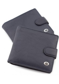 Мужской кожаный кошелек ST Leather (ST153) 98378 Синий