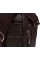 Объемная кожаная сумка через плечо коричневого цвета