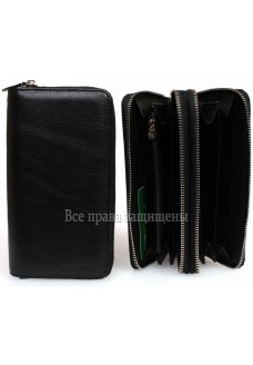 Чорний гаманець клатч на дві блискавки Marco Coverna