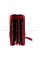 Компактний жіночий клатч червоного кольору на блискавці