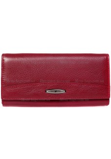 Червоний жіночий матовий гаманець із зовнішнім відділенням для телефону