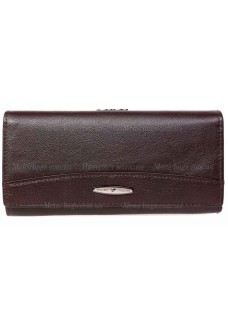 Темно-коричневий жіночий матовий гаманець з внутрішнім відділенням для телефону
