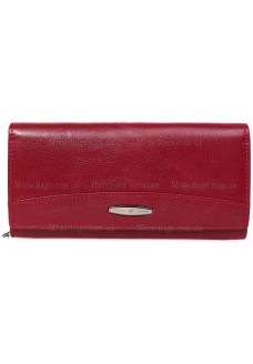 Червоний жіночий матовий гаманець з внутрішнім відділенням для телефону