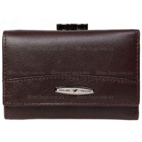 Темно-коричневе жіноче портмоне з зовнішнім відділенням для дрібниці