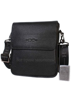 Кожаная мужская сумка через плечо с клапаном черная HT-1533-6 купить сумки в Украине