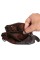 Мужская кожаная сумка-кошелек коричневого цвета на пояс