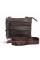 Мужская кожаная сумка-кошелек коричневого цвета на пояс