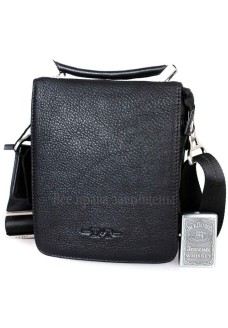 Чоловіча сумка чорного кольору з натуральної шкіри HT-9066-1 в категорії чоловічі сумки Україна