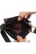 Модная кожаная мужская сумка-кошелек на пояс черного цвета