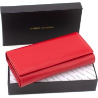 Жіночий гаманець з натуральної шкіри на два відділення Marco Coverna MA246-Red(17180)  червоний
