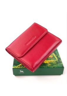 Маленький шкіряний гаманець на магнітах Marco Coverna MC-2047A-2 (17137) червоний