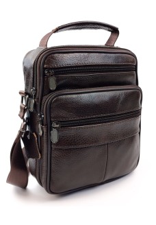 Шкіряна сумка чоловіча з ручкою для носіння в руці JZ AN-902-1 18x23x7-8 Коричневий