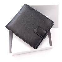 Мужской Черный Кожаный Кошелек SF-M2215-Black 