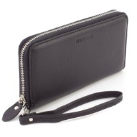 Шкіряний чоловічий гаманець-клатч на блискавці 20х10 Marco Coverna M38-3 Bigger (19723) чорний