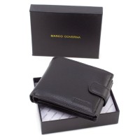 Кожаный кошелек для мужчин 12,5х10 Marco Coverna M104 (21595) черный