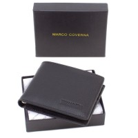Мужской стильный кошелек из кожи 10,5х8,5 Marco Coverna M101(18760) черный