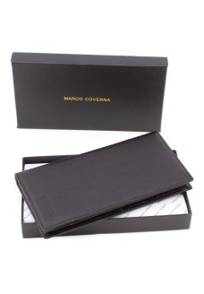 Оригинальный кожаный купюрник для парней 19х9,5 Marco Coverna 140 (21592) черный
