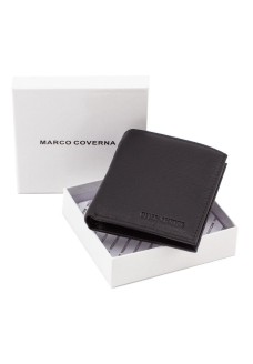 Маленький мужской кошелек с большой монетницей Marco Coverna 018 (16799) чёрный