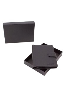Шкіряний чоловічий гаманець під купюри та картки 12х9,5 Marco Coverna 167-2 (17880) чорний