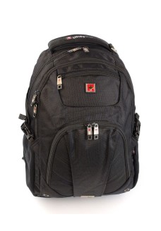 Рюкзак для міста із текстилю з відсіком під ноутбук SWISSWIN SW9503 чорний