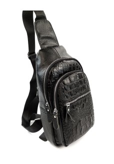 Плечевая сумка для мужчин с тиснением под крокодила JZ NS3142 черный