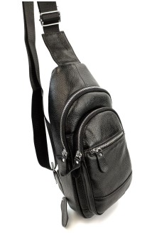 Шкіряна сумка через плече JZ NS5610 чорний