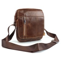 Невелика чоловіча сумка зі шкіри JZ NS8829-2 коричнева