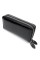 Красивий лаковий шкіряний гаманець для жінок з ремінцем Salfeite F-AE39-BLACK чорний