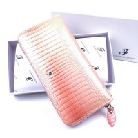 Оригинальный лаковый кошелек со стильным дизайном Slfeite F-AE38-1-PINK коралловый