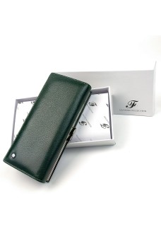 Практичний гаманець зі шкіри для жінок Salfeite F-1518-GREEN зелений