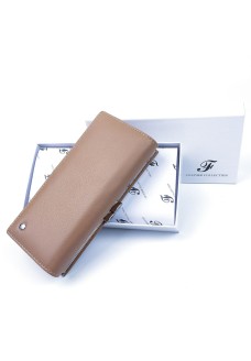 Жіночий сучасний гаманець шкіряний Salfeite F-1518-LPINK бежевий
