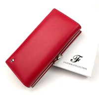 Модний гаманець для жінок зі шкіри Salfeite F-1518-RED червоний