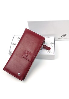 Модний якісний гаманець зі шкіри Salfeite F-1432-DRED бордовий