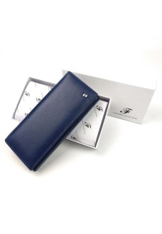 Стильный кошелек из кожи для женщин Salfeite F-150-BLUE синий