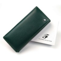 Оригінальний сучасний гаманець зі шкіри жіночий Salfeite F-150-GREEN зелений