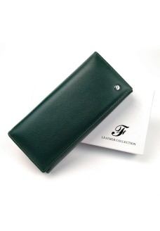 Оригінальний сучасний гаманець зі шкіри жіночий Salfeite F-150-GREEN зелений