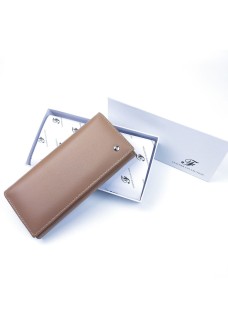 Женский стильный кошелек из натуральной кожи Salfeite F-150-LPINK бежевый