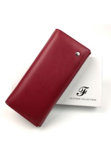 Місткий гаманець із натуральної шкіри для жінок Salfeite F-501-DRED бордовий