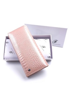 Кошелек из лаковой кожи для девушек с монетницей Salfeite F-AE501-1-PINK розовый (пудра)