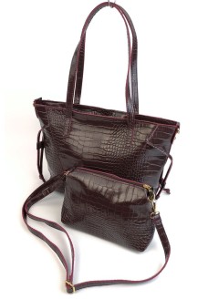 Комплект сумок зі шкірозамінника JZ NS805-1 бордовий
