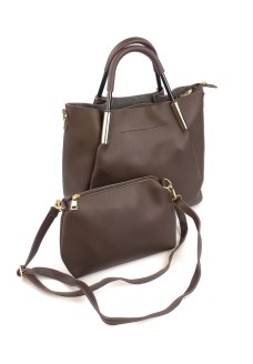 Набор женских сумок из экокожи JZ NS8606-2 коричневая