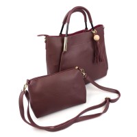 Сумка из екокожи - набор JZ NS8606-4 бордовый