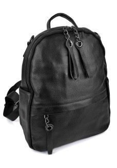 Міський рюкзак зі шкіри на кожен день Z NS87020-1 чорний